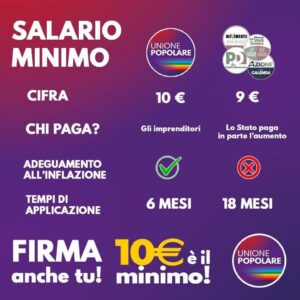 differenze 2 proposte legge salario minimo