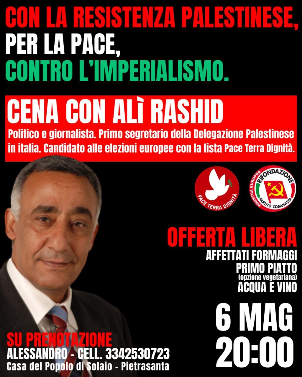 cena con Rashid 060524 Solaio Pietrasanta